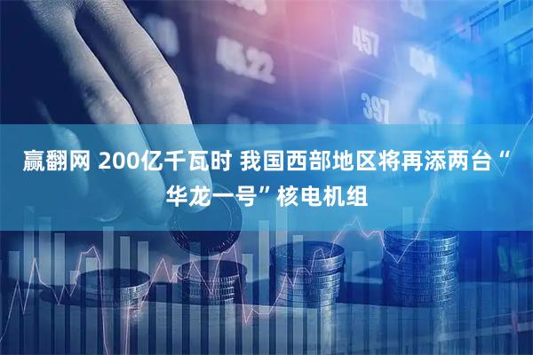 赢翻网 200亿千瓦时 我国西部地区将再添两台“华龙一号”核电机组